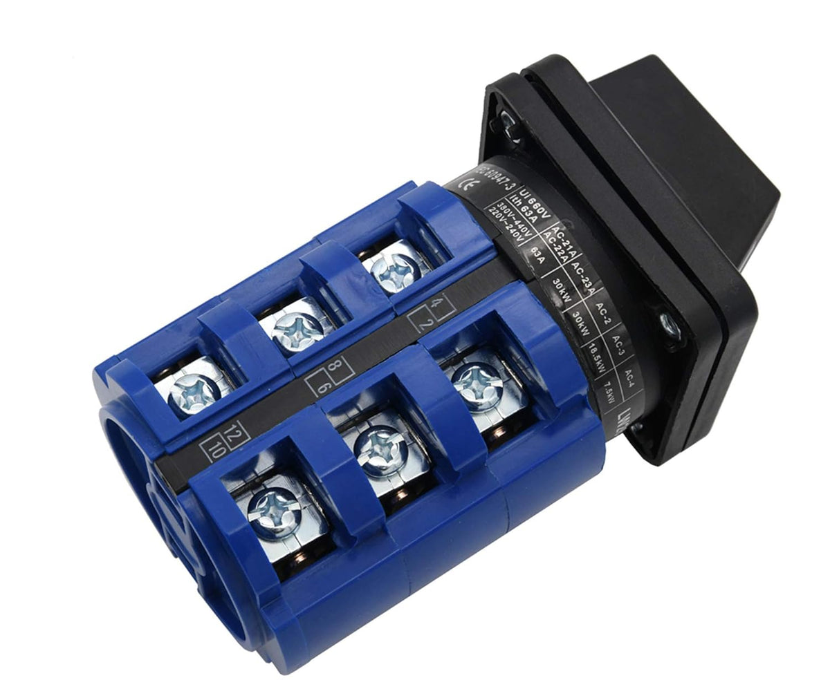 63A 660V 3 Positions Rotary Cam Changeover Switch Pack of 2 W284440