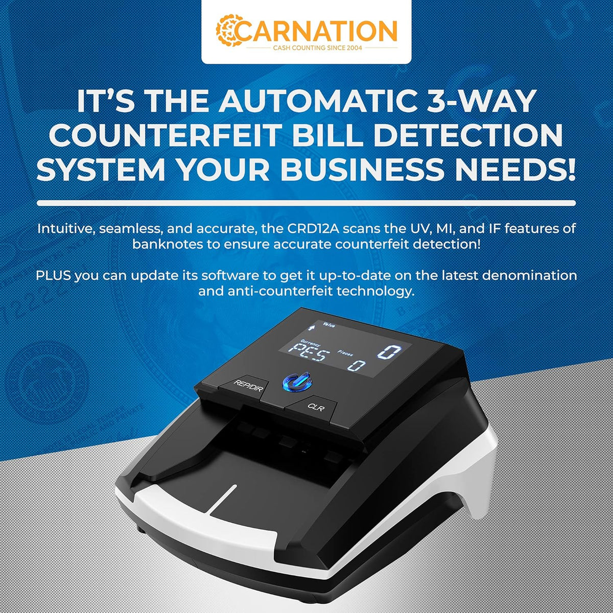 Automatic Counterfeit Bill Detector 3-Way Multi-Currency Checker K82756