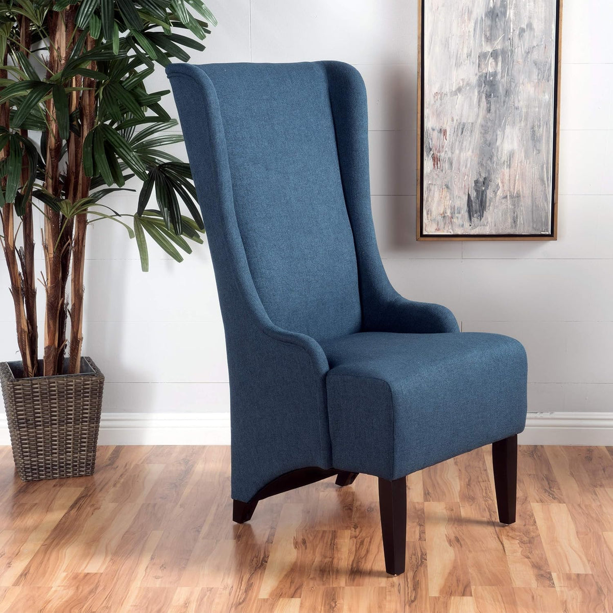Dark Blue Fabric Dining Chair H392387