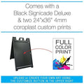 Black Signicade Deluxe with Two Custom Printed Signs J843