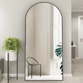 Arched Full Length Floor Mirror 65''x24'' Black A7291