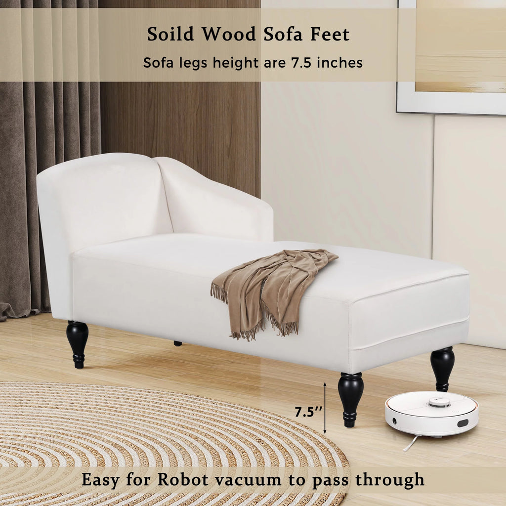58 inch Velvet Button Tufted Chaise Lounge Sofa N839