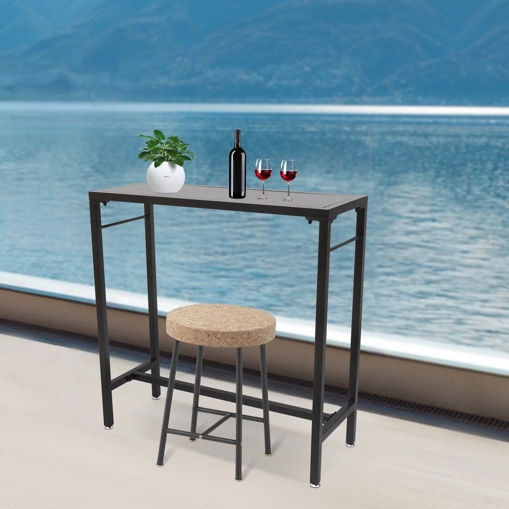 39" Black Bar Table R5877