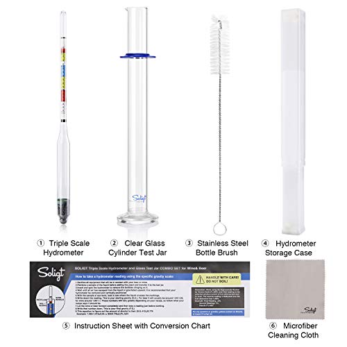 Triple Scale Hydrometer and Glass Test Jar K56890