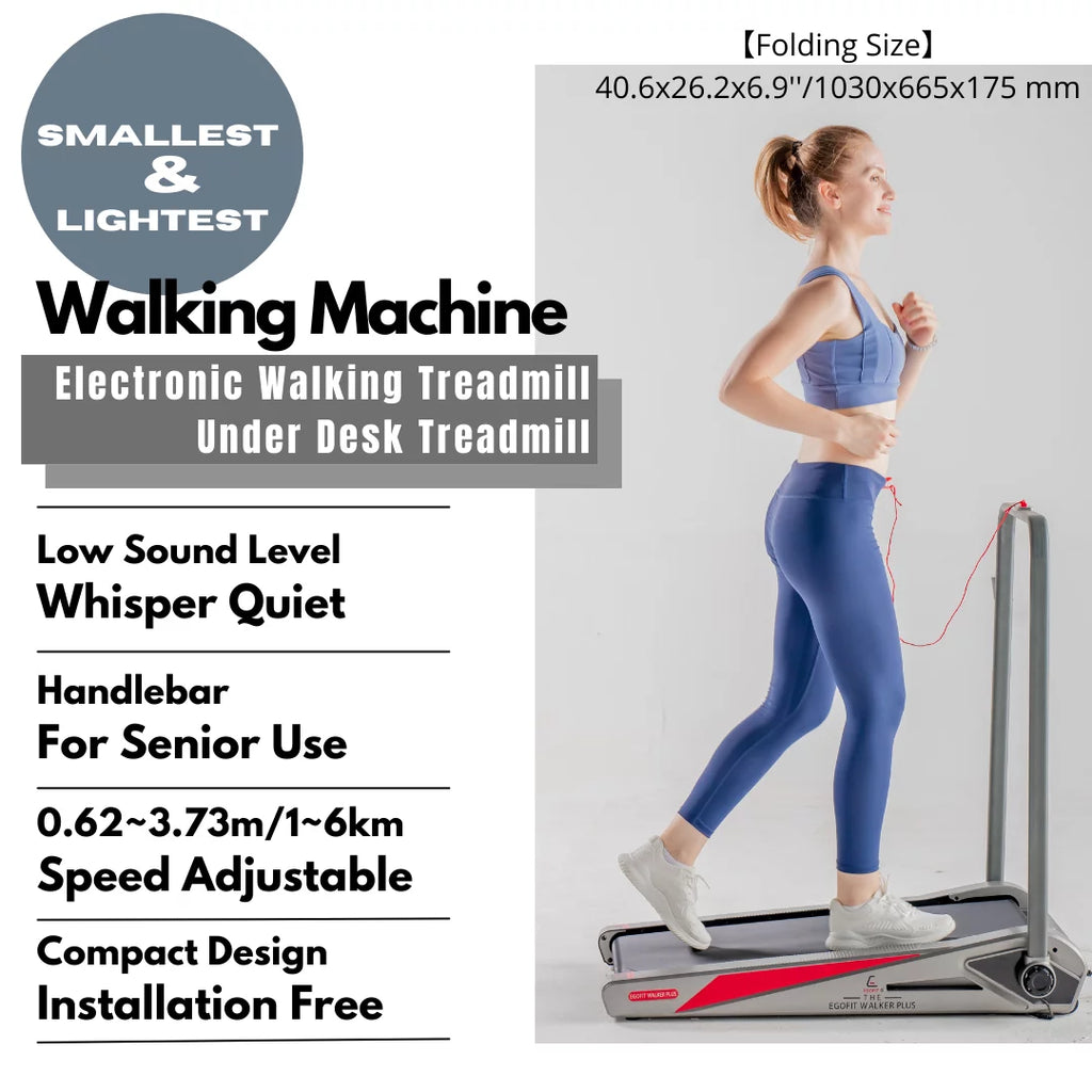 Motorized Folding Walking Treadmill with Handrails I3136