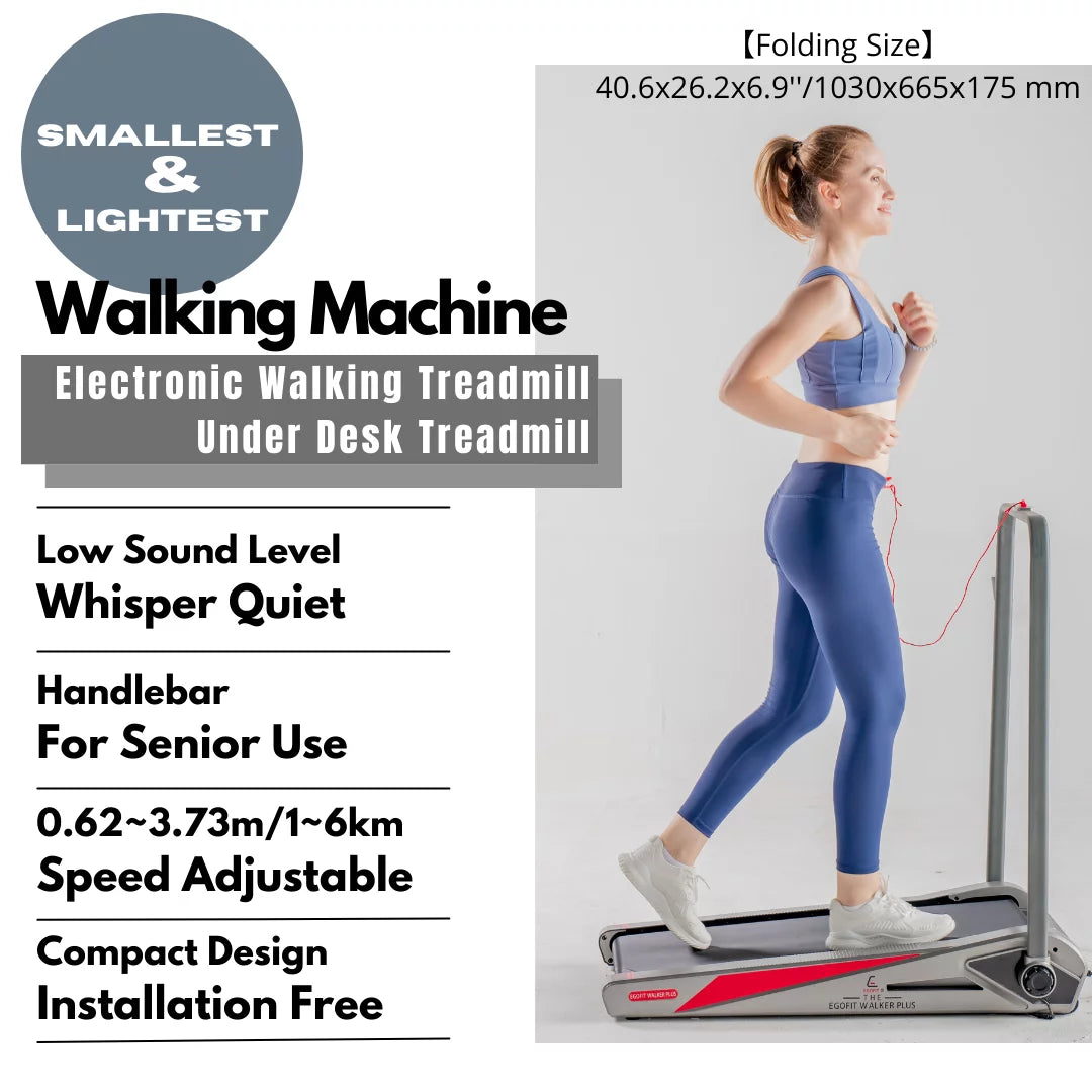 Motorized Folding Walking Treadmill with Handrails I3136