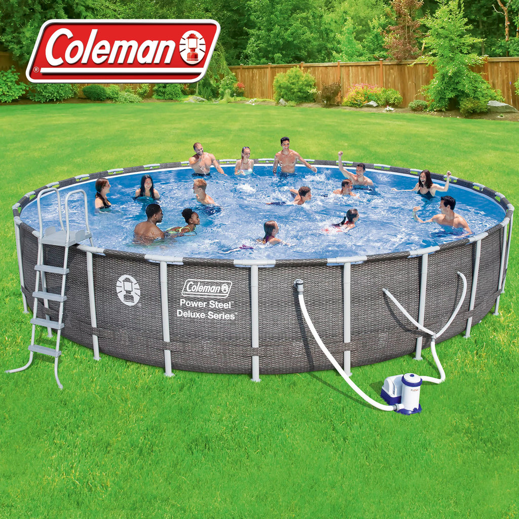 Power Steel Pool Set with Pump, Ladder and Cover Y377646