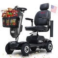 4 Wheels Mobility Scooter Grey LED Lights USB Port X9242
