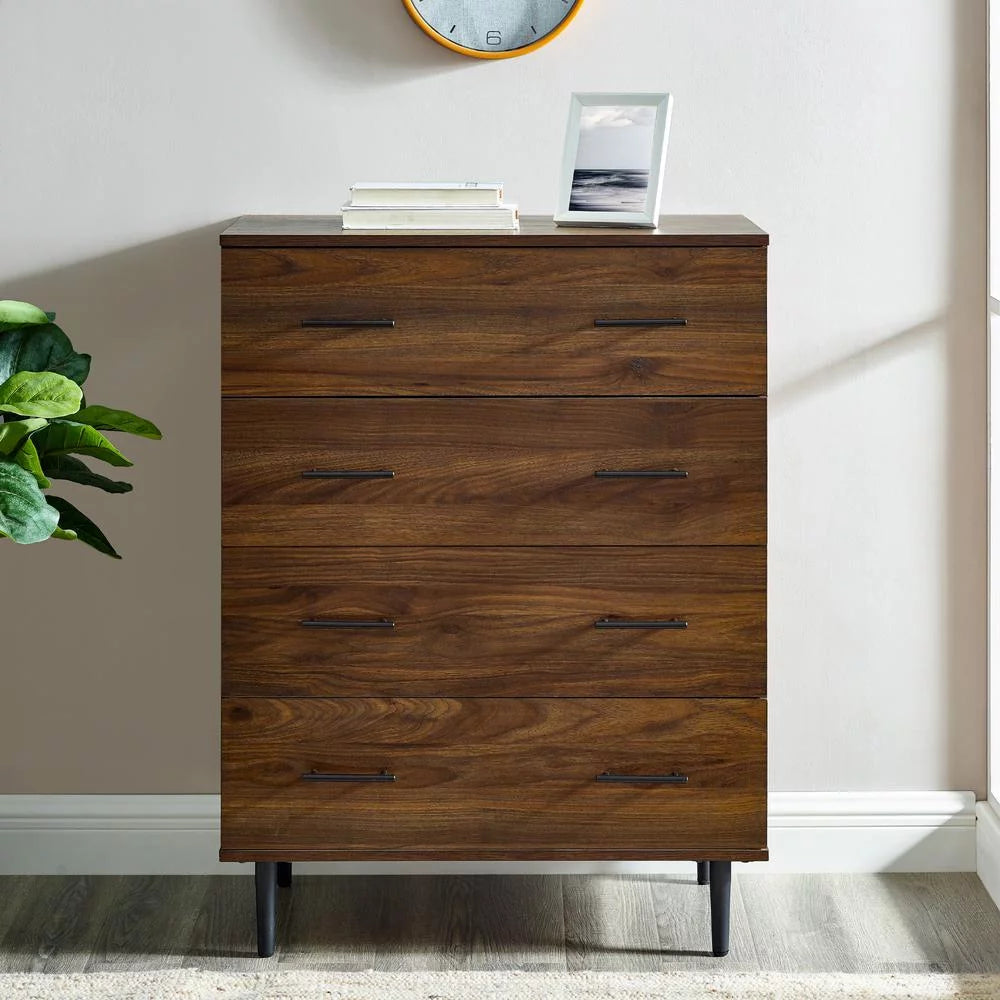 30" 4-Drawer Dark Walnut Bedroom Chest P806067