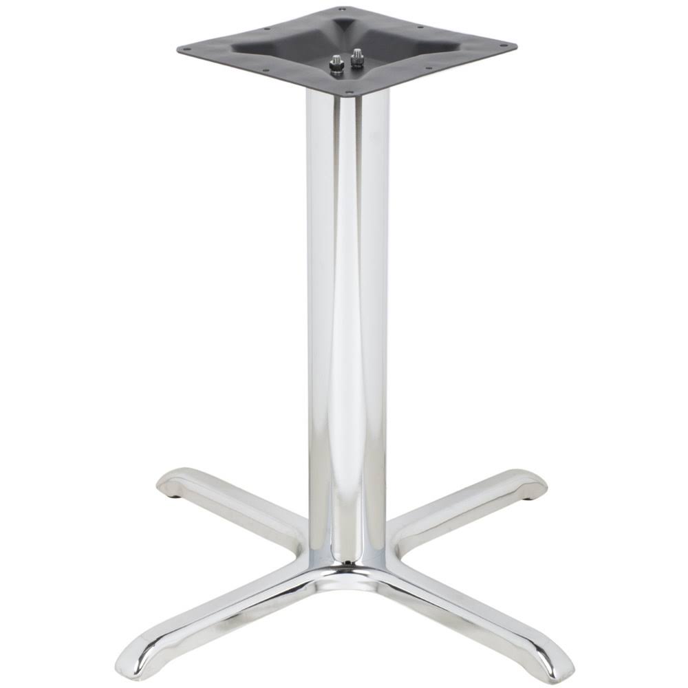 Chrome Stamped Steel Cross Table Base I43899