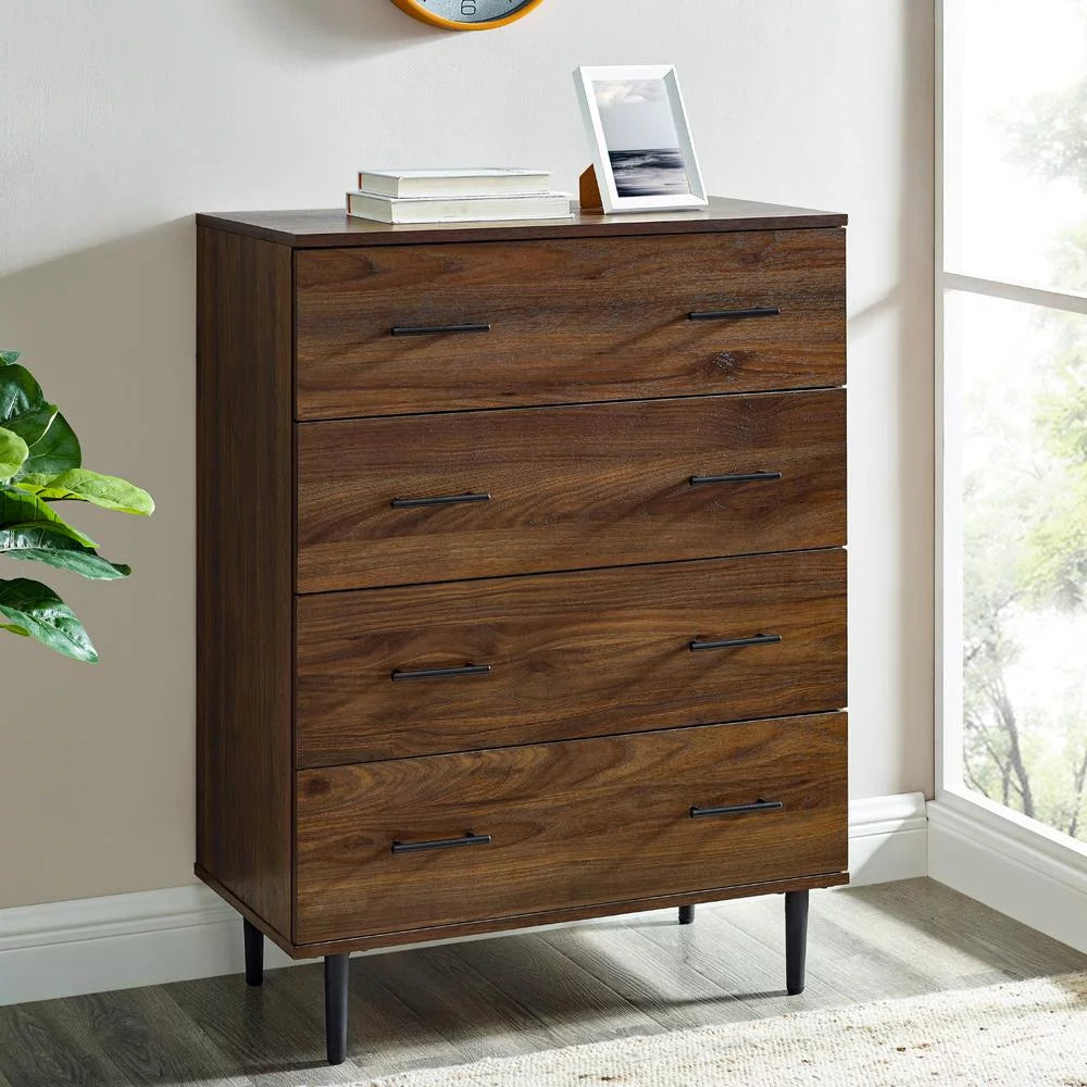 30" 4-Drawer Dark Walnut Bedroom Chest P806067