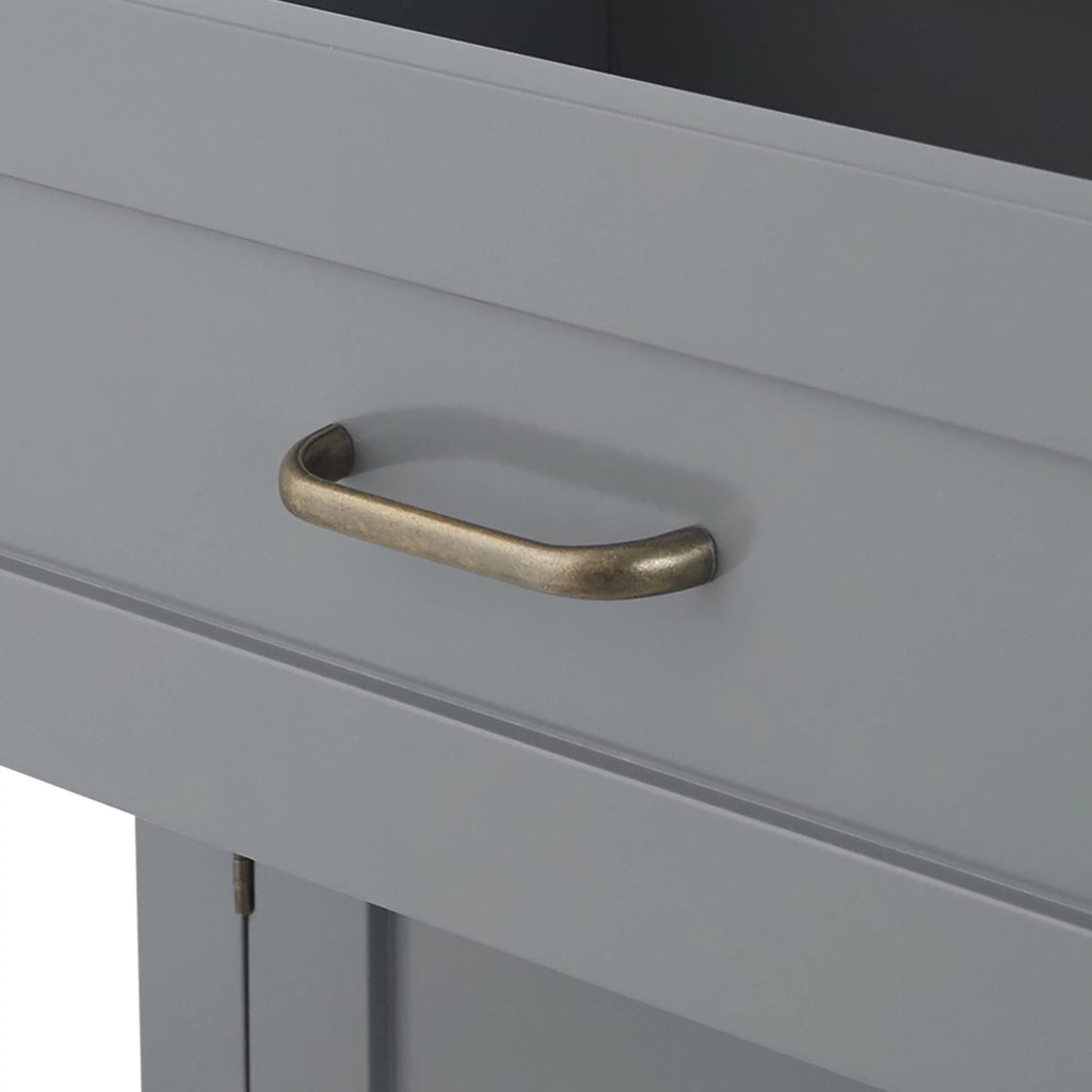 Gray Wooden Floor Storage Cabinet U452