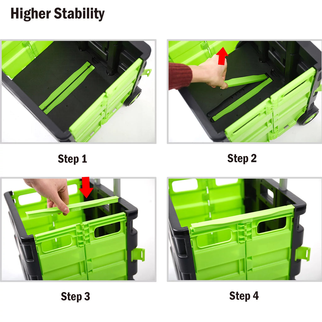 Collapsible Wheeled Rolling Cart 15 x 16 x 14.5 inch Y844