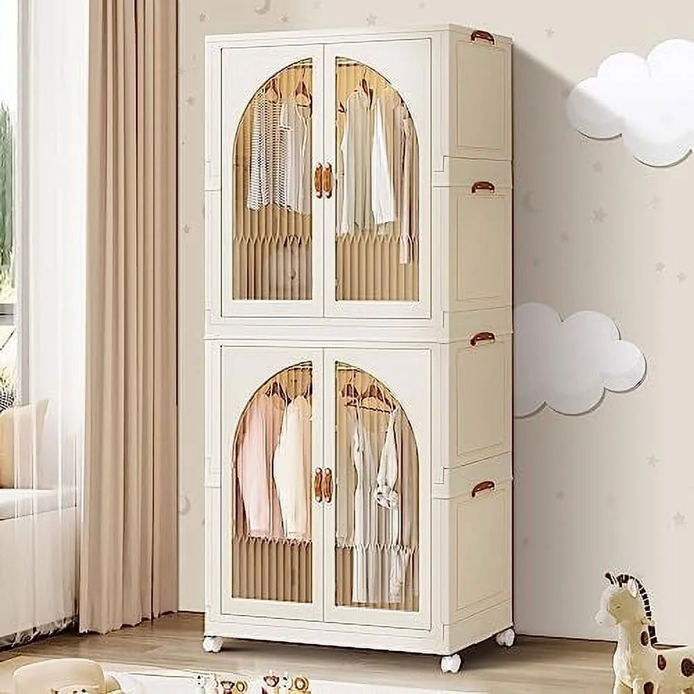 Children's Portable Collapsible Plastic Wardrobe X376