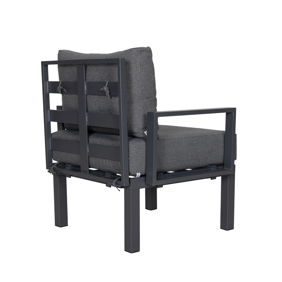 6-Piece Black Aluminum Patio Sectional Set with Removable Cushions K19169