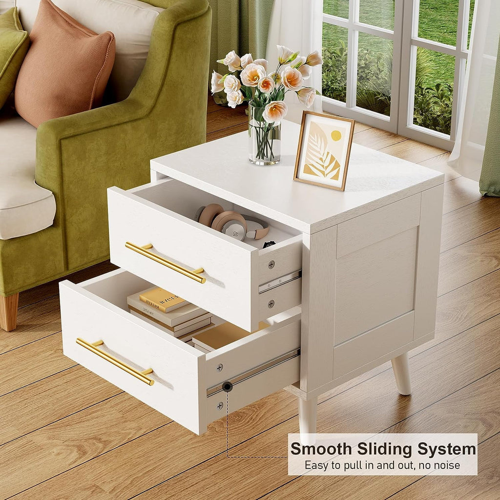 White 2 Drawer Dresser Z2685