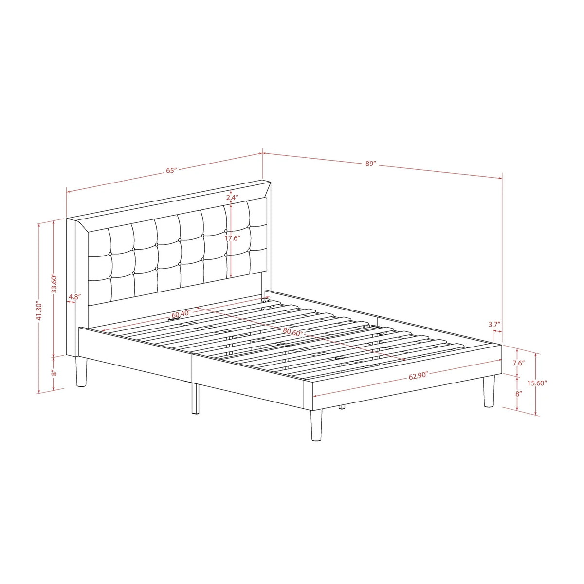 Queen Platform Bed L394169