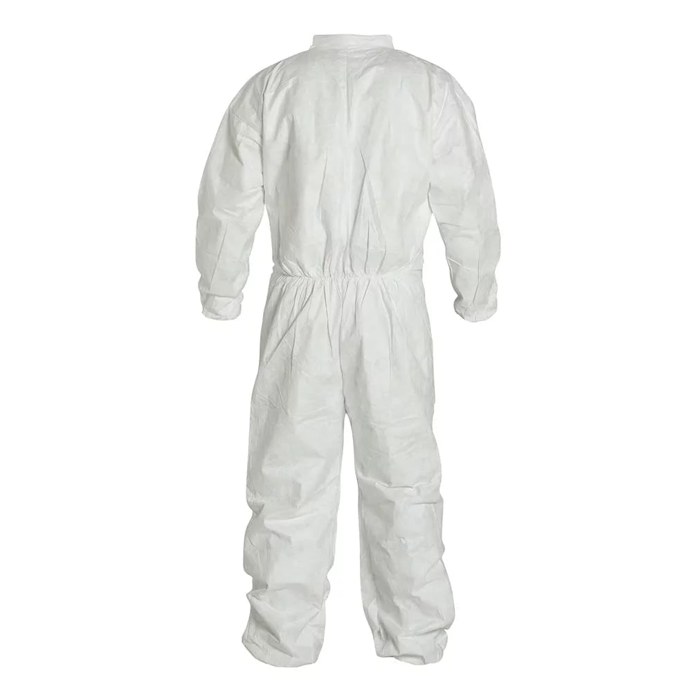 White Medium Coveralls with Elastic Wrists and Ankles J475