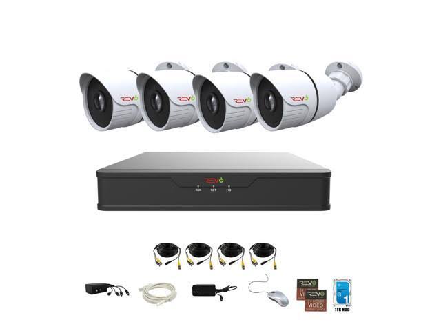 8-Channel 1080p 1TB Smart DVR Security Camera System with 4 Wired IR Bullet Cameras O8928
