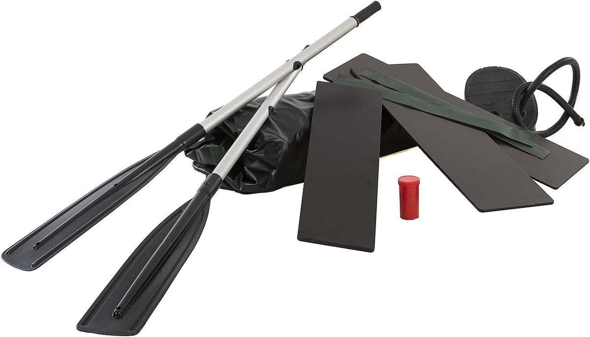 PVC Inflatable Rowing Boat with Foot Air Pump and Carry Bag G8544
