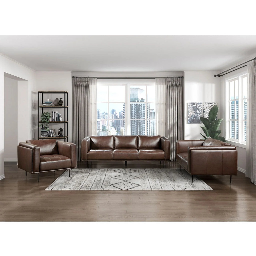 Brown Plywood and Leather Chair O912