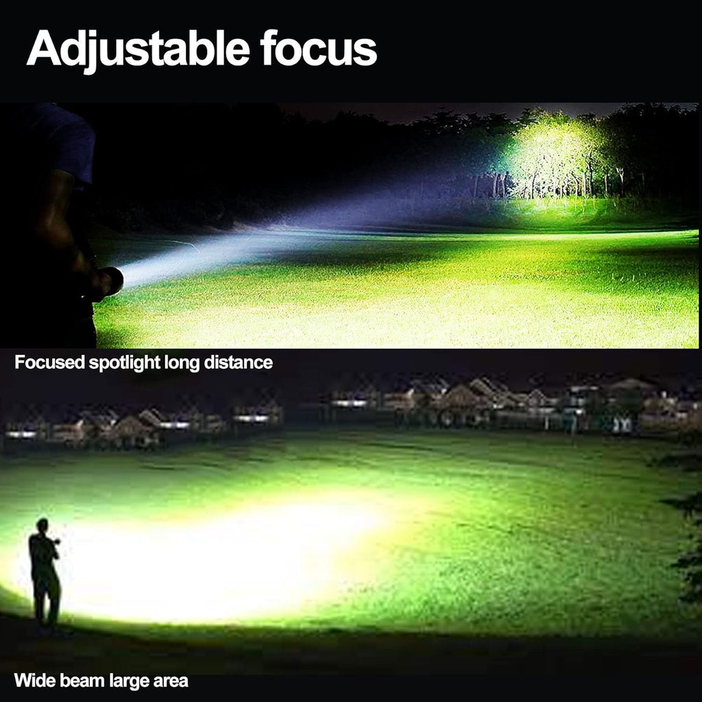 Brightest Rechargeable Zoom Flashlight Lantern Combo Q7339
