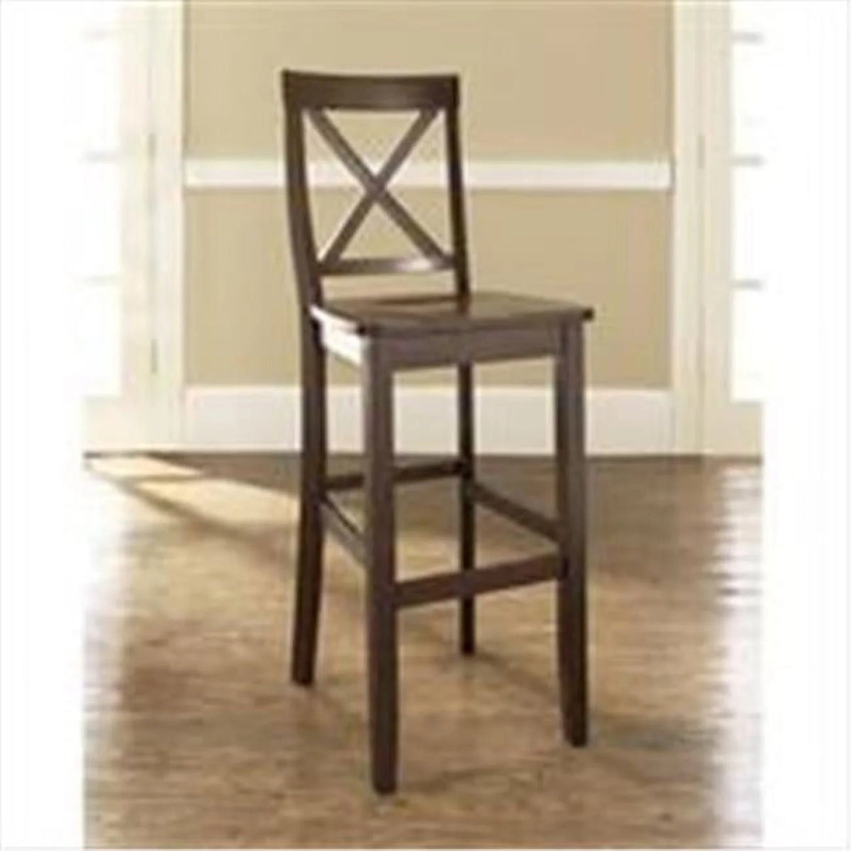 Wood X Back Bar Stool Set of 2 I13602