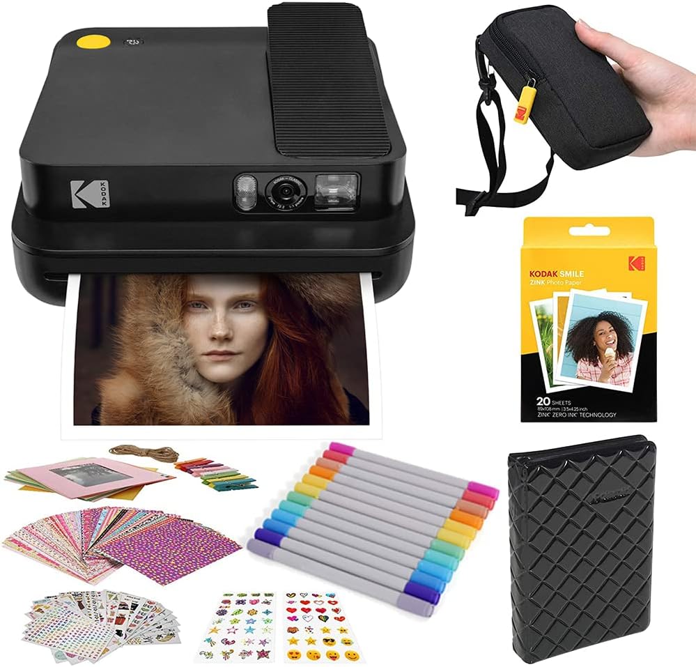 Digital Instant Camera for 3.5 x 4.25 Zink Photo Paper, 16MP (Blue) C456