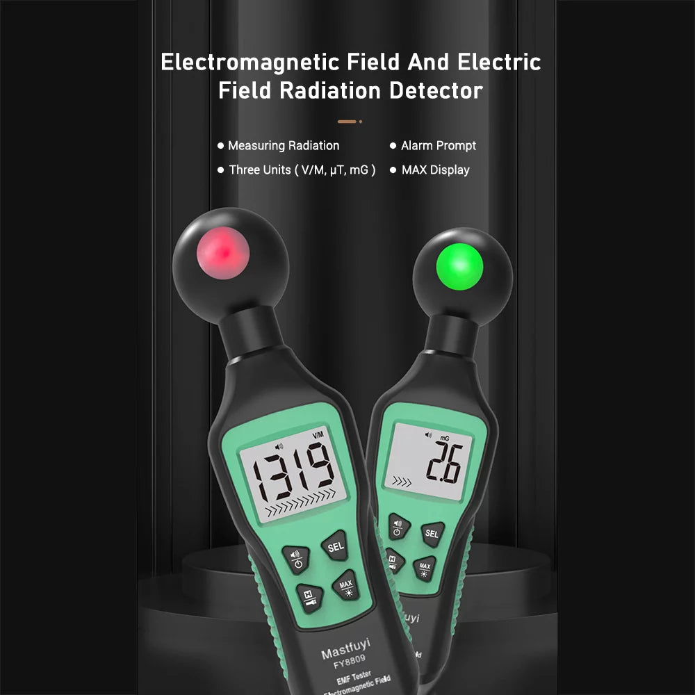 Digital Electromagnetic Field Tester Hand-held Radiation Detector with Flashlight U880