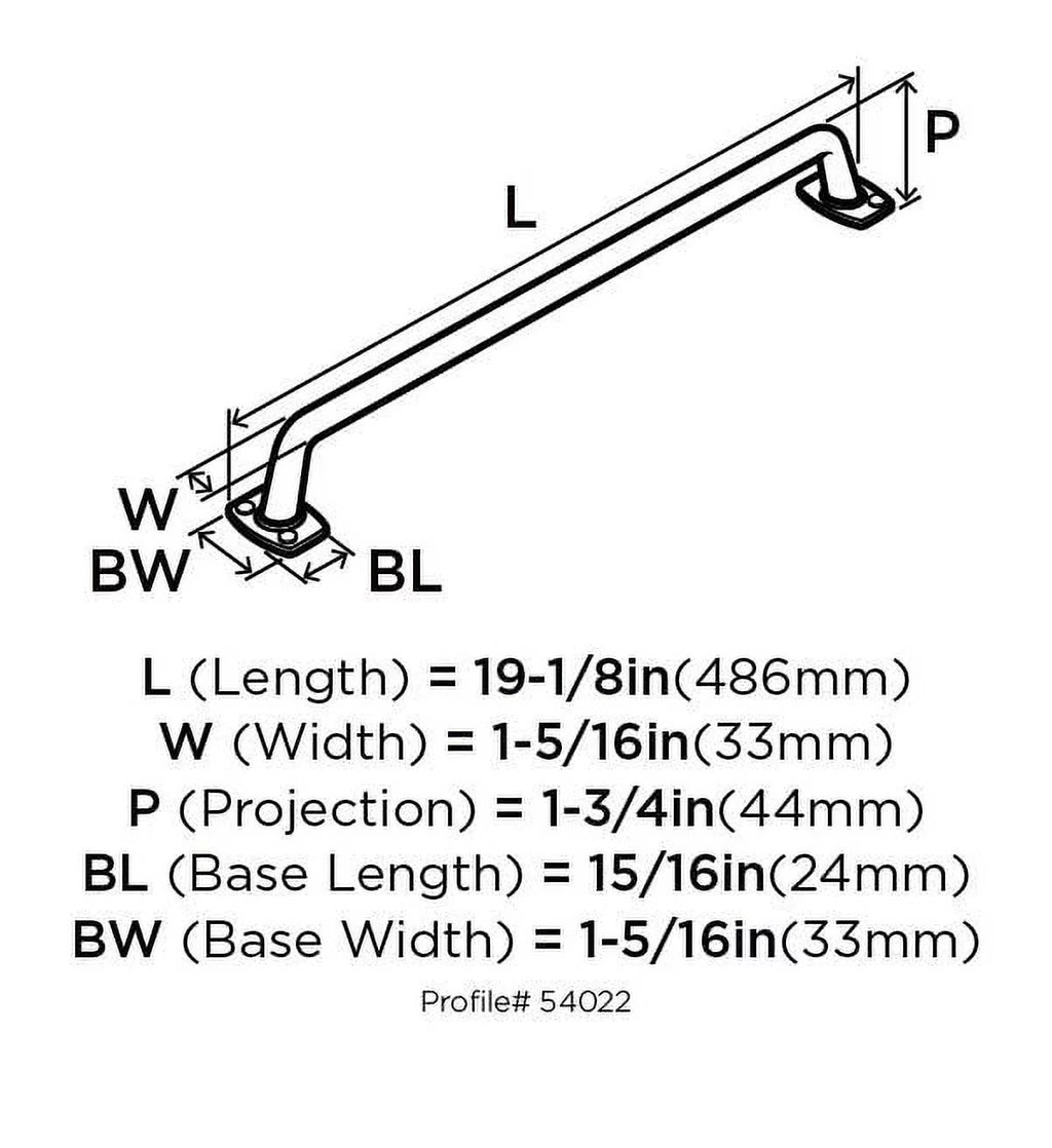 18 in Center-to-Center Satin Nickel Appliance Pull R791