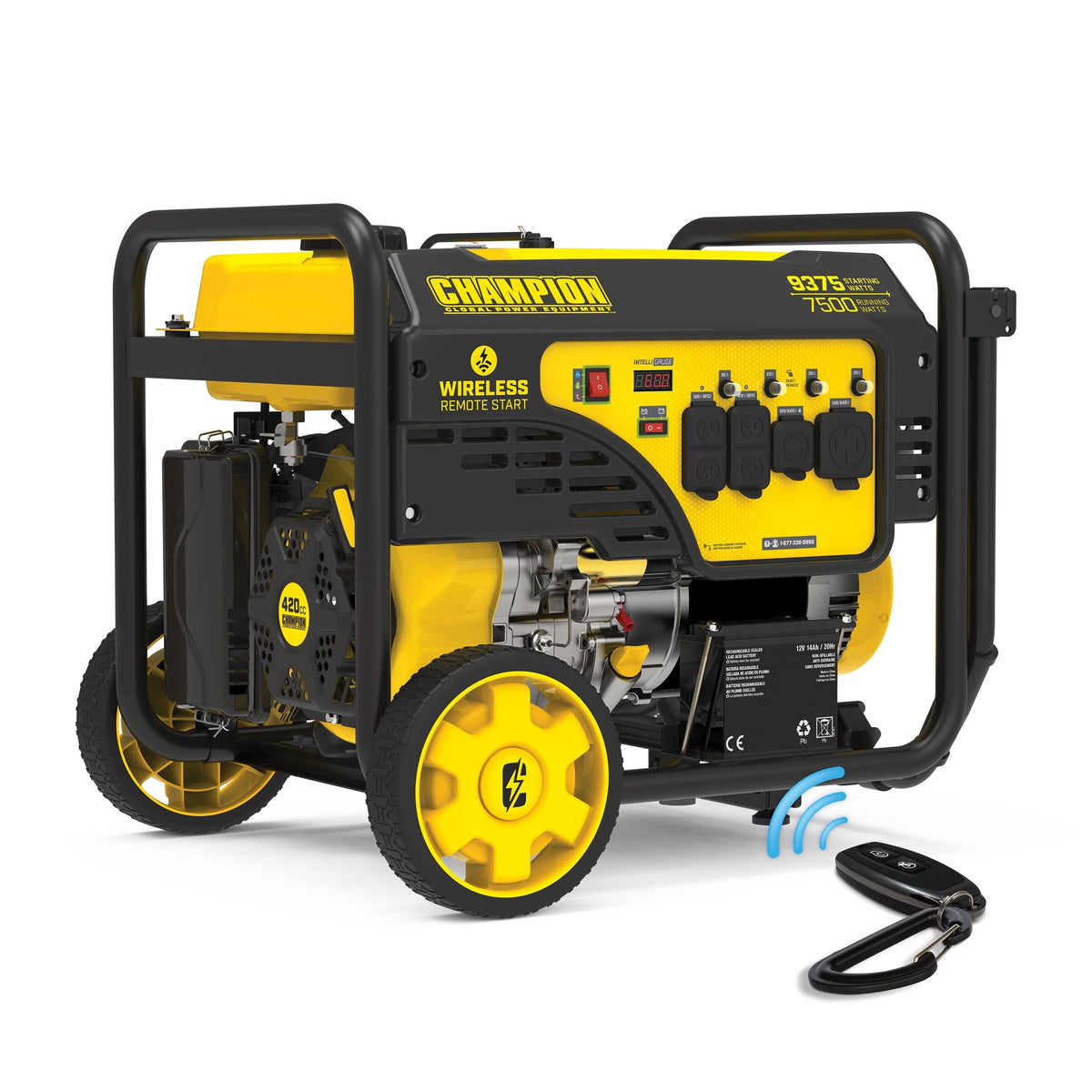 9375/7500 Watts Portable Generator with Wireless Remote Start W3928