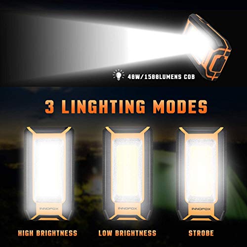 2 Pack LED Rechargeable Magnetic Work Light 40W 1500 Lumens B448
