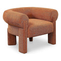 Cognac Fabric Accent Chair O83214