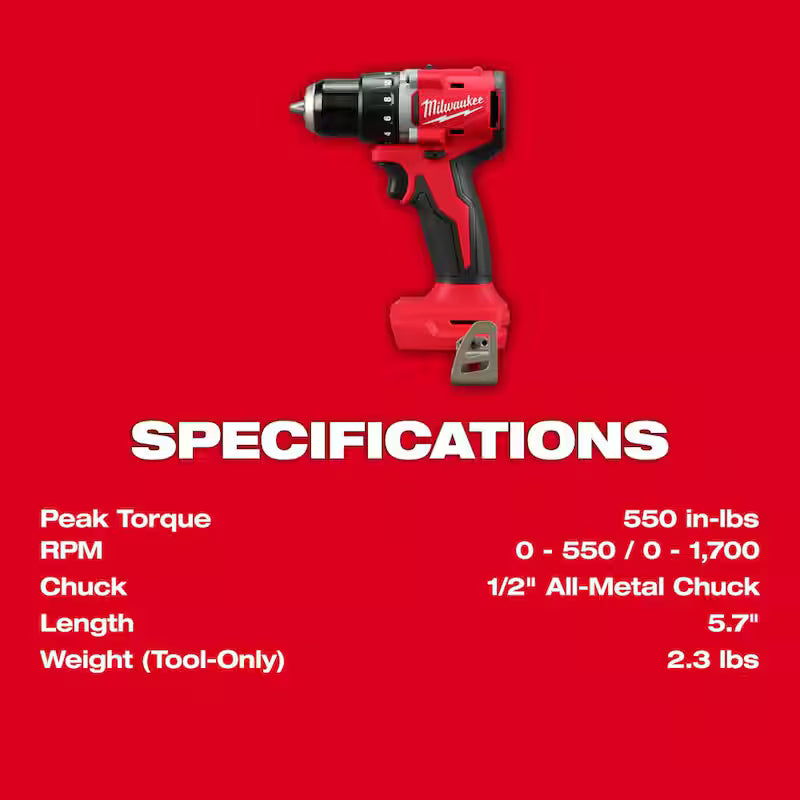 18V Brushless Cordless 1/2 in. Compact Drill/Driver U4529