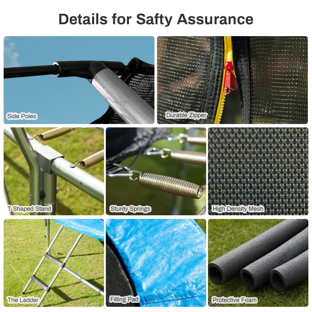 12' Round Backyard Trampoline with Safety Enclosure and Basketball Hoop G57639