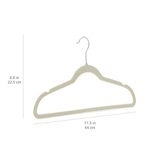 Velvet Non-Slip Suit Hangers, Pack of 50, Black V6663