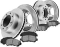 Front 324 mm + Rear 330 mm 8 Lug Rotors + Metallic Brake Pads E117