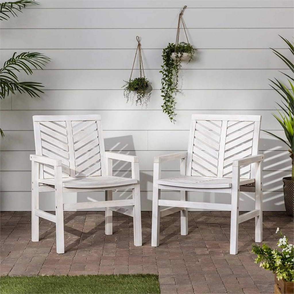Solid Wood Patio Chair Set of 2 C81842