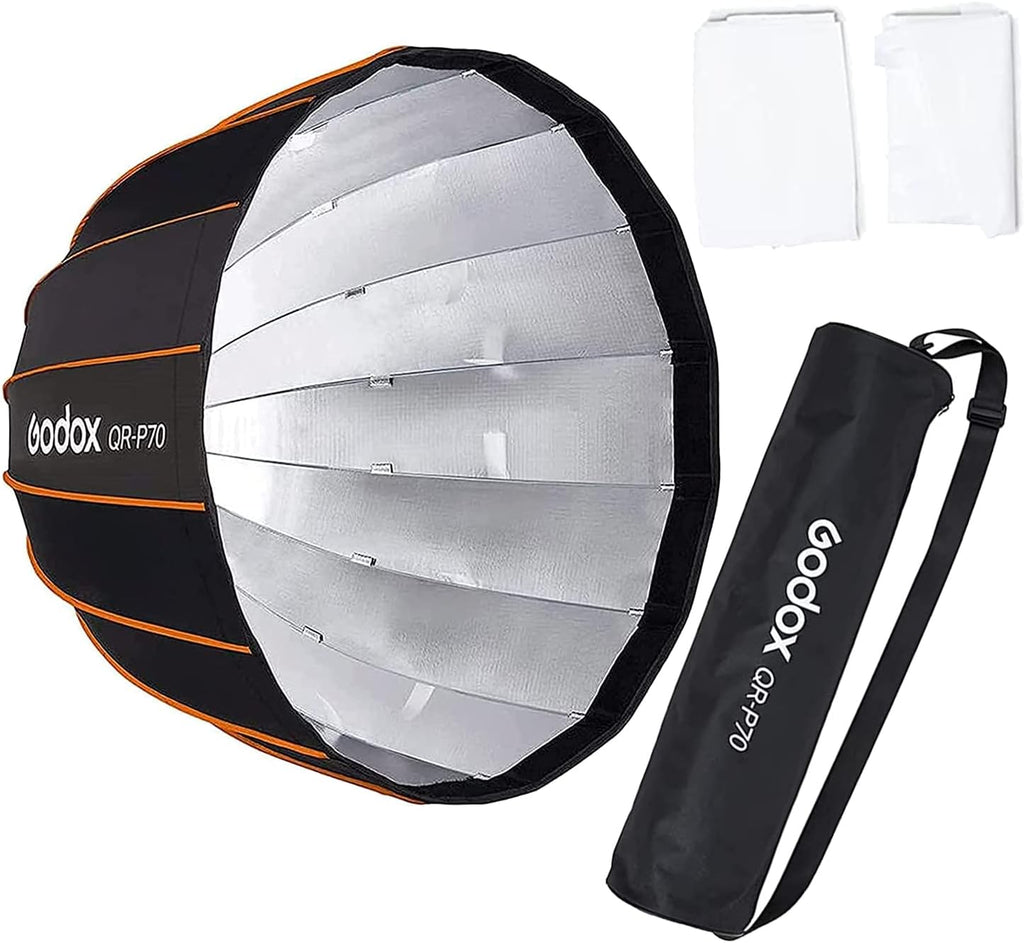 47 Inch Parabolic Softbox Bowens Mount with Diffuser and Carrying Bag J452