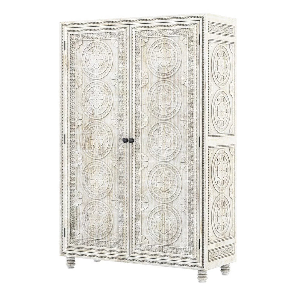 Hand carved Wardrobe Armoire T32566