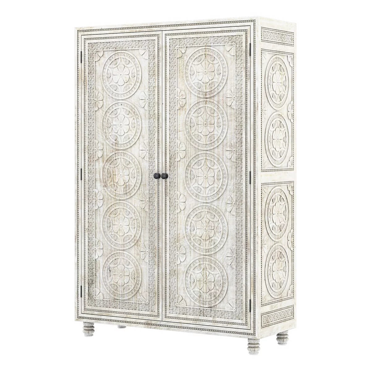 Hand carved Wardrobe Armoire T32566