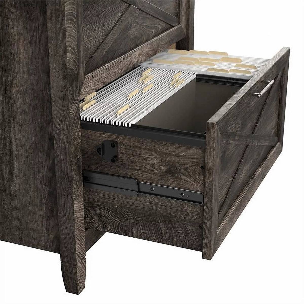 Gray 2 Drawer Wood File Cabinet H88242