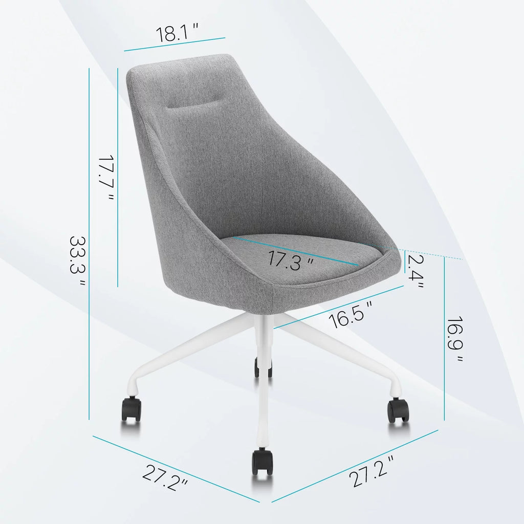 Two-Toned Fabric Swivel Desk Chair B5400