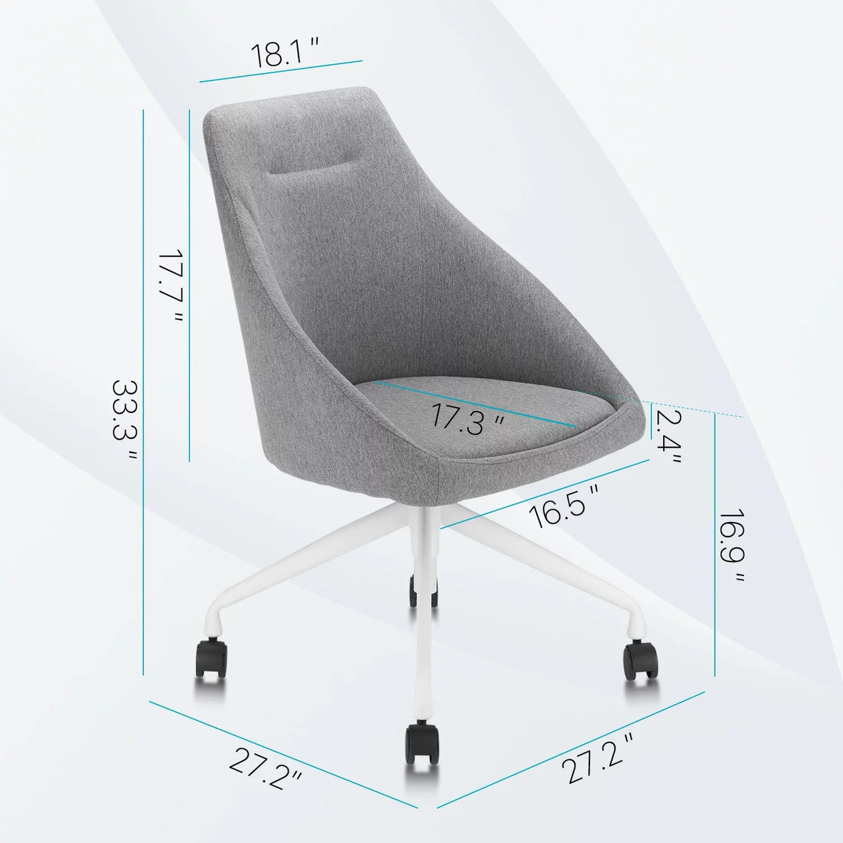 Two-Toned Fabric Swivel Desk Chair B5400
