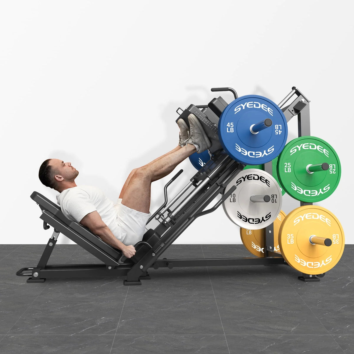 Leg Press Hack Squat Machine with Weight Storage U191325