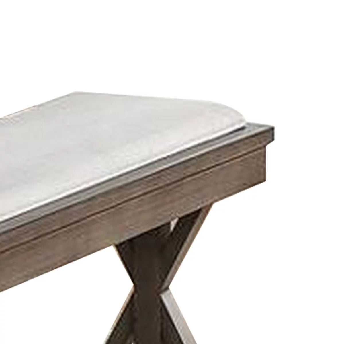 Padded Seat Dining Bench with Double Pedestal Base K1689