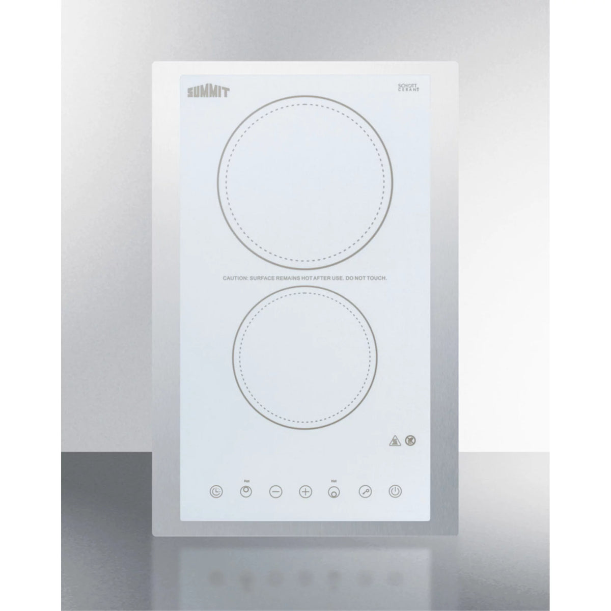 Black 2-burner Ceramic Glass Cooktop with Digital Touch Controls, 3000W N1353