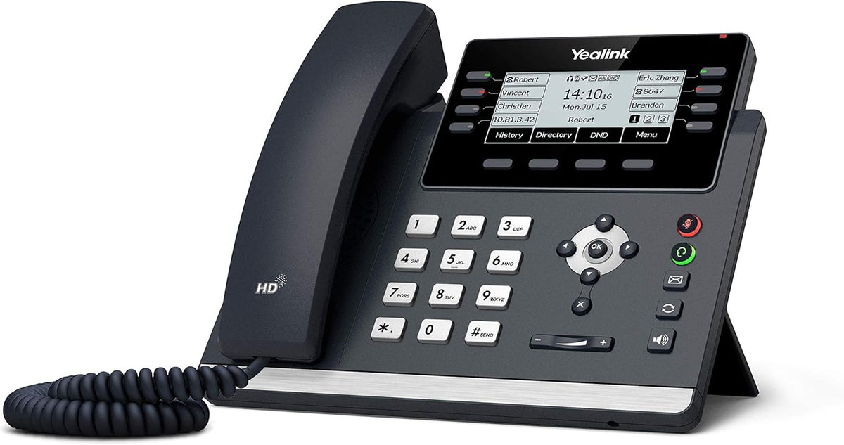 IP Phone, 12 VoIP Accounts, 3.7-Inch Graphical Display, Dual-Port Gigabit Ethernet, PoE F9119