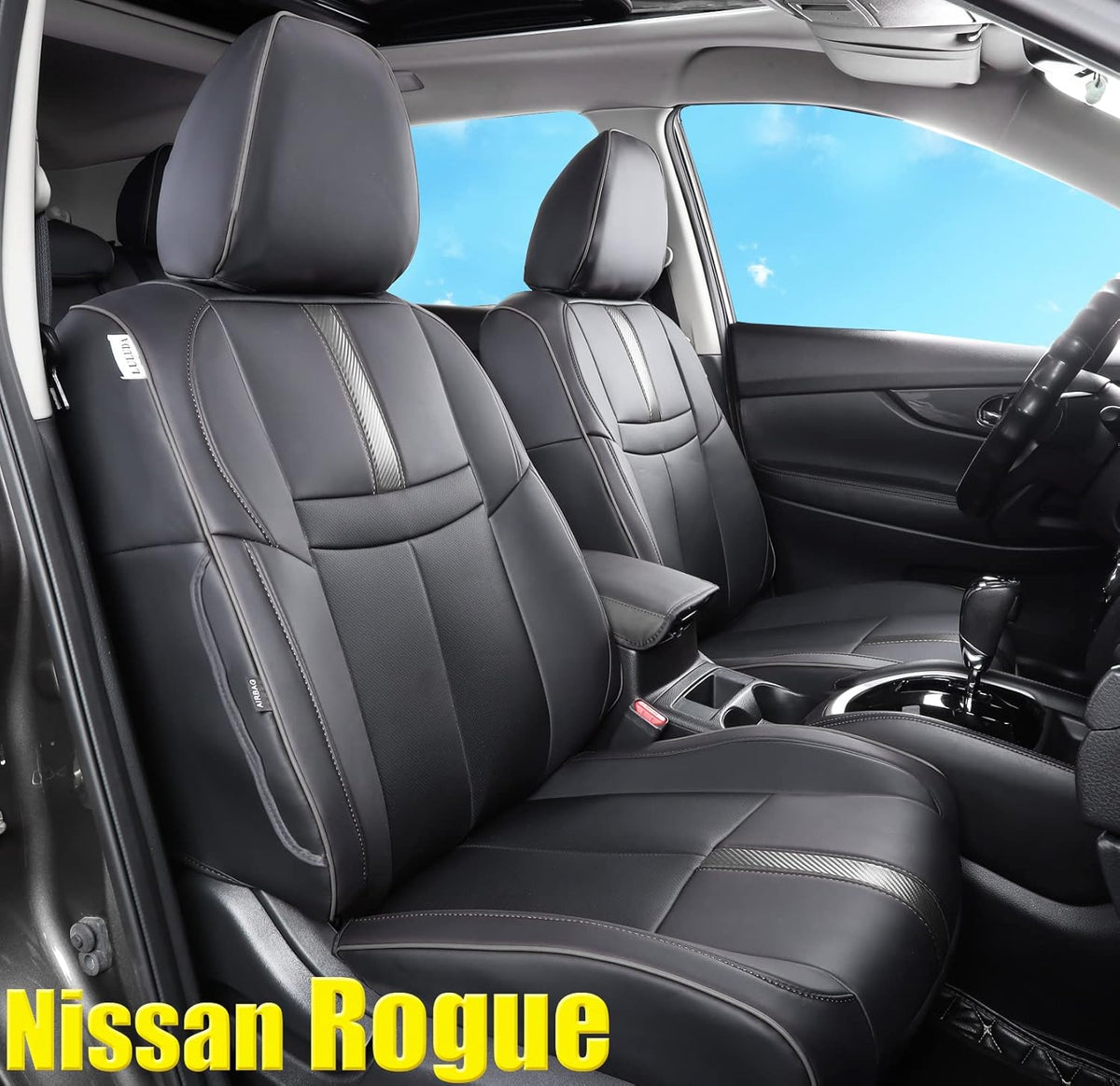 Custom Car Seat Covers Waterproof Faux Leather Beige U4897