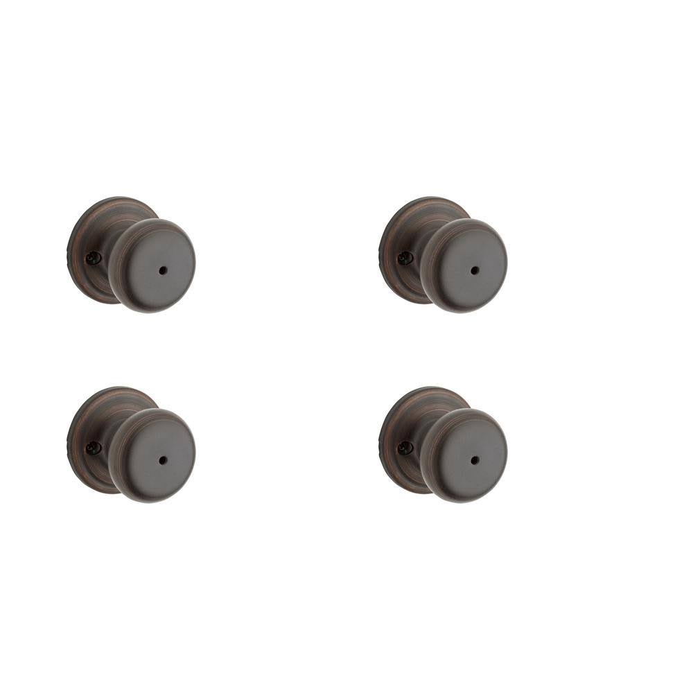 Venetian Bronze Privacy Door Knob 4-Pack S829683